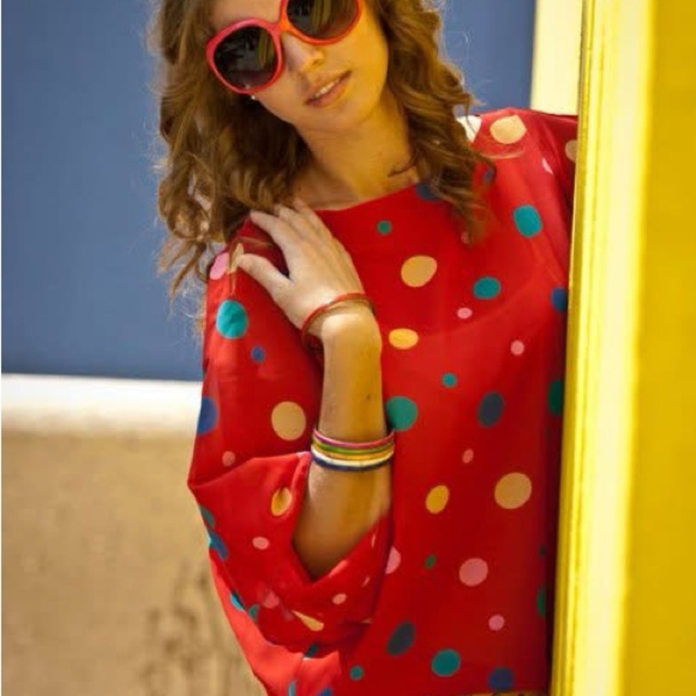 Vintage Polka Dot Blouse - Loose Fit - Picture 4 of 4